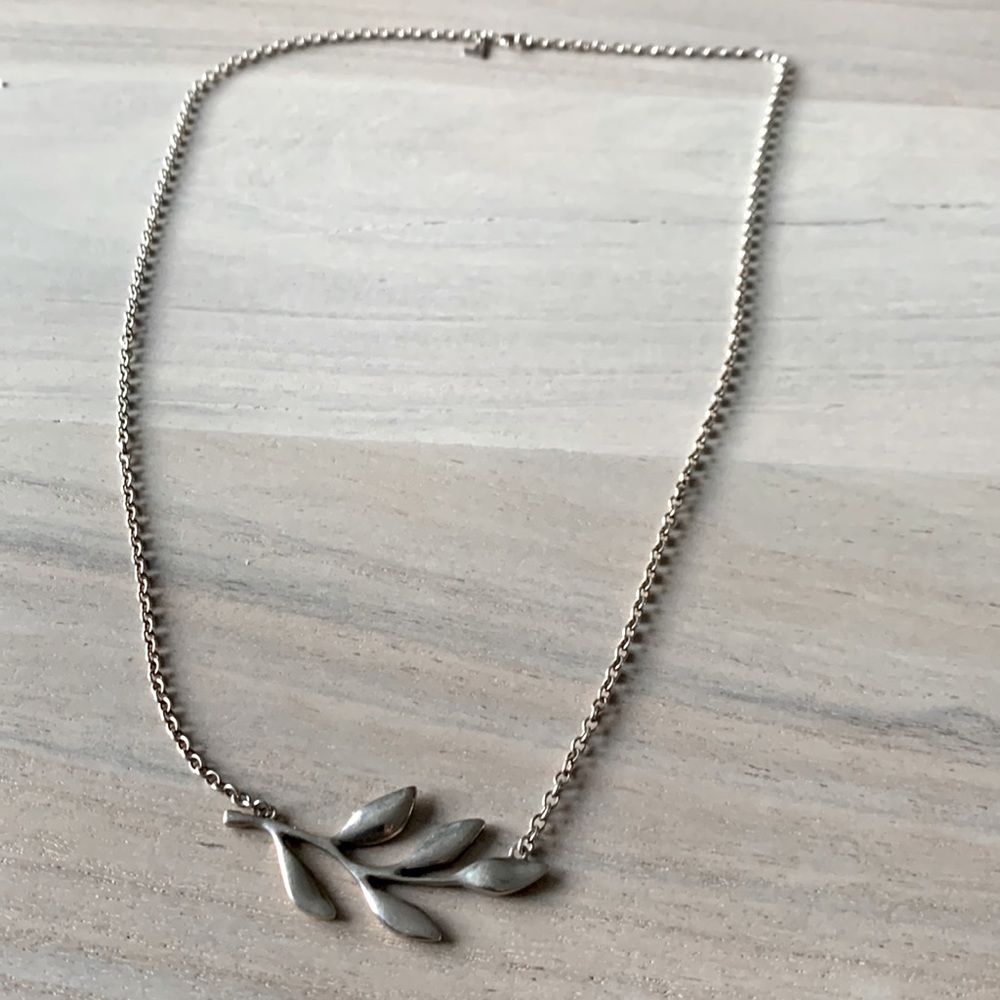 Tt necklace 23” long inscribed sterling silver